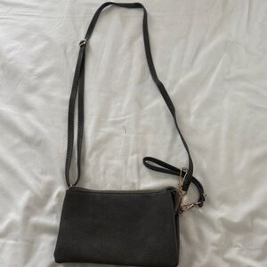Elegant Black Leather Crossbody Bag